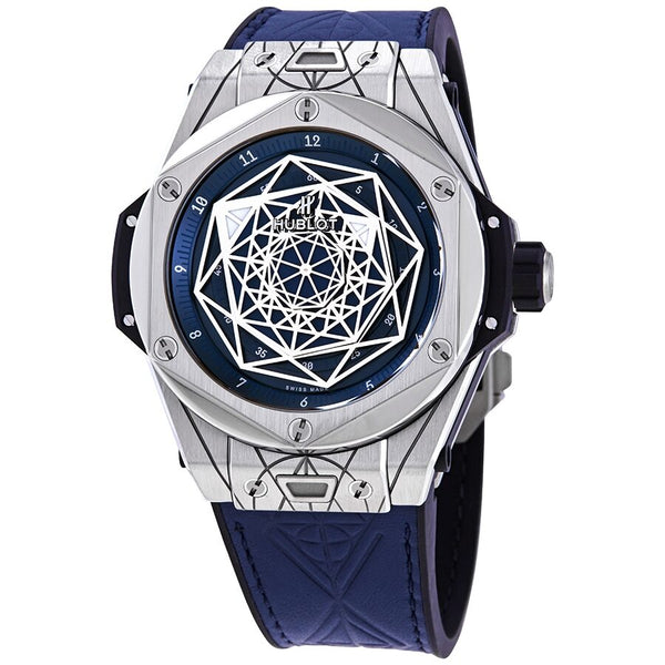 Hublot Big Bang Sang Bleu Automatic Blue Dial Men's Limited Edition Watch #415.NX.7179.VR.MXM18 - Watches of America