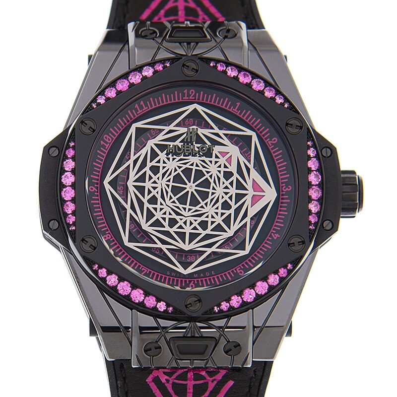 Hublot Big Bang Sang Bleu Limted Edition Automatic Diamond Black and Pink Dial Men's Watch #465.CS.1119.VR.1233.MXM18 - Watches of America