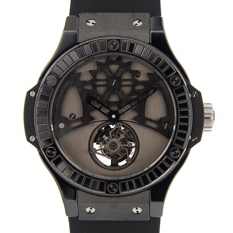 Hublot Big Bang Tourbillon Black Diamond Dial Men's Watch #305.CD.0002.RX.1900 - Watches of America