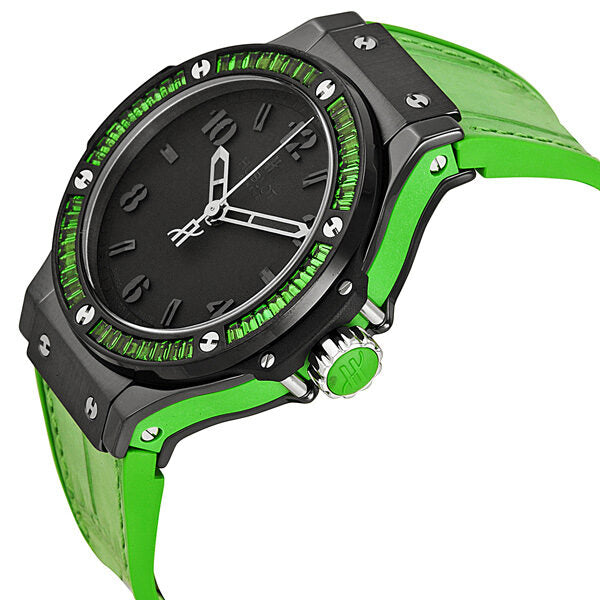 Hublot Big Bang Tutti Frutti Black Dial Green Strap Ladies Watch 361CG1110LR1922#361.CG.1110.LR.1922 - Watches of America #2