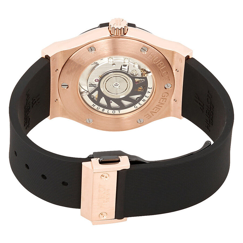 Hublot Classic Fusion Black Carbon Fiber Dial 18K Rose Gold Black Rubber Men's Watch #542.PM.1780.RX - Watches of America #3
