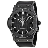 Hublot Classic Fusion Black Carbon Fiber Dial Automatic Black Rubber Men's Watch #511.CM.1770.RX - Watches of America