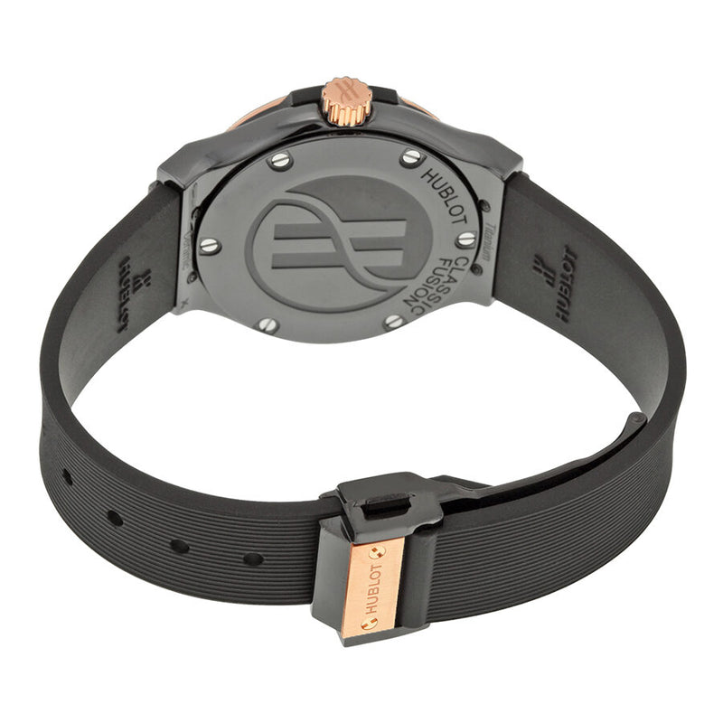 Hublot Classic Fusion Black Carbon Fiber Dial Black Rubber Ladies Watch 581CO1780RX#581.CO.1780.RX - Watches of America #3