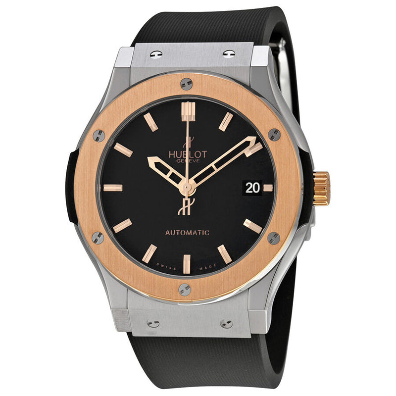 Hublot Classic Fusion Black Dial Black Rubber Men's Watch #511.NO.1180.RX - Watches of America