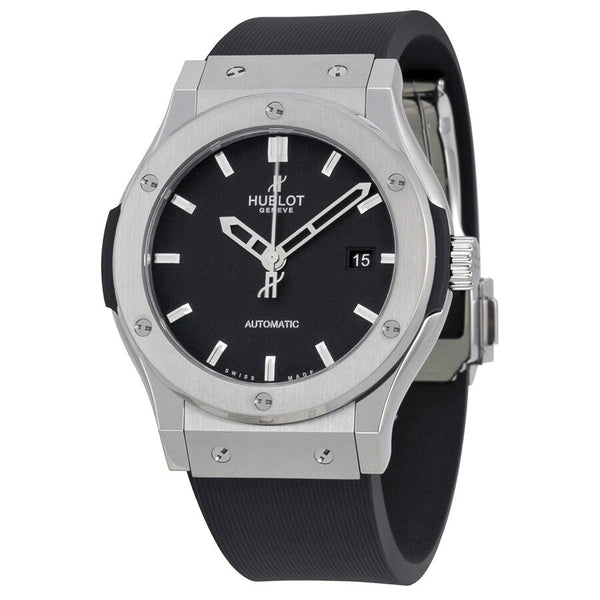 Hublot Classic Fusion Black Dial Black Rubber Men's Watch #542.NX.1170.RX - Watches of America