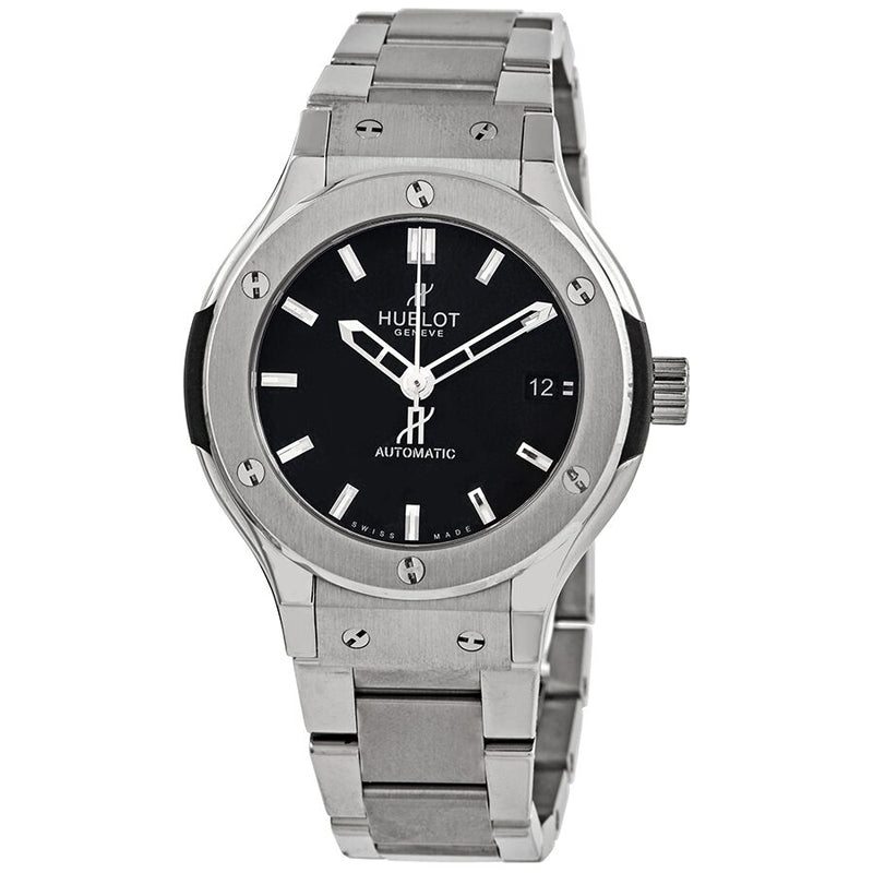 Hublot Classic Fusion Black Dial Titanium Automatic Men's Watch 565NX1170NX#565.NX.1170.NX - Watches of America