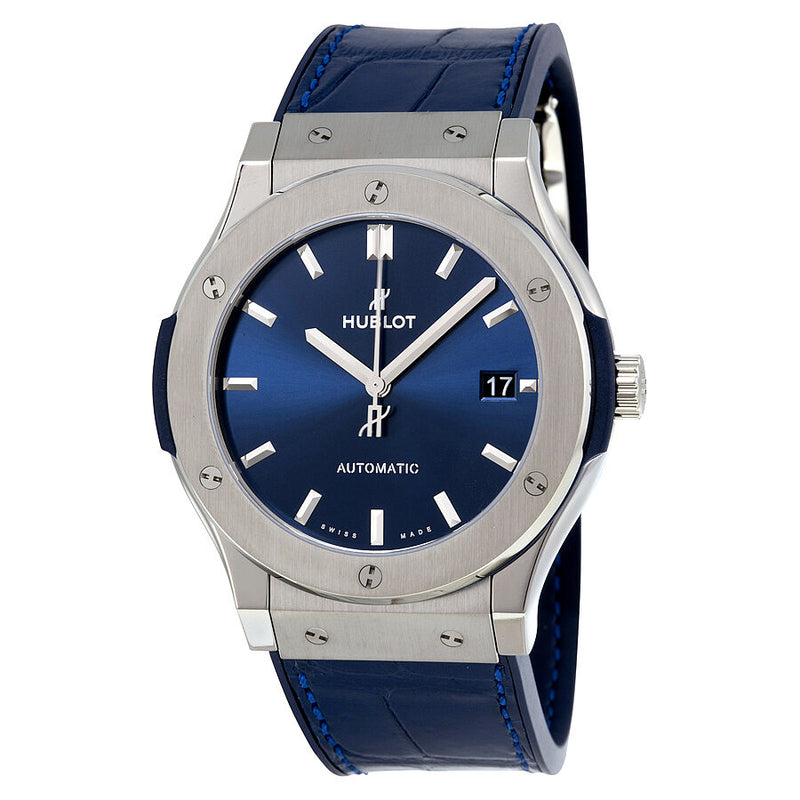Hublot Classic Fusion Automatic Blue Sunray Dial Titanium Men's Watch #511.NX.7170.LR - Watches of America