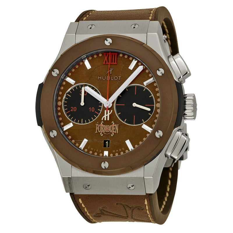 Hublot Classic Fusion Forbidden Automatic Chronograph Tobacco Dial Brown Leather Men's Watch 521NC0589VROPX14#521.NC.0589.VR.OPX14 - Watches of America