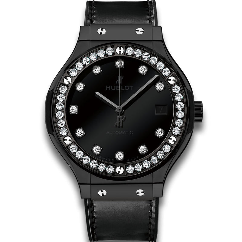 Hublot Classic Fusion Lacquered Black Dial Automatic Men's Diamond