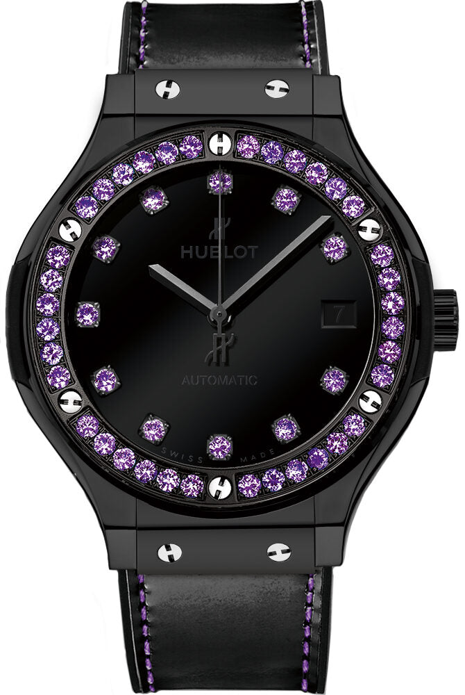 Hublot Classic Fusion Lacquered Black Dial Automatic Unisex Watch #565.CX.1210.VR.1205 - Watches of America