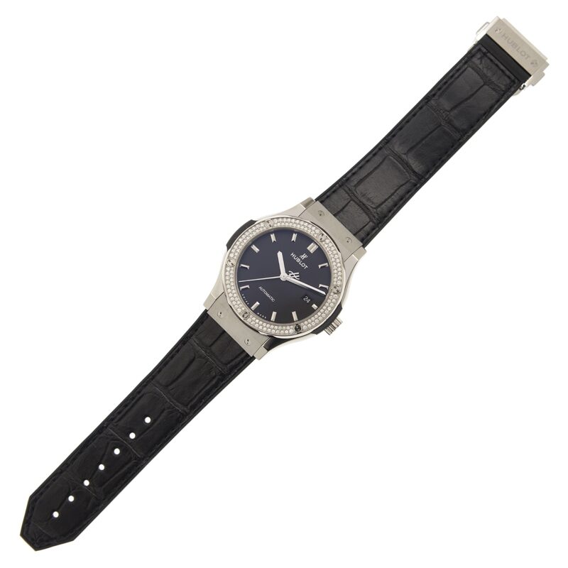 Hublot Classic Fusion Mat Black Dial Automatic Men's Diamond Watch #542.NX.1171.LR.1104 - Watches of America #2