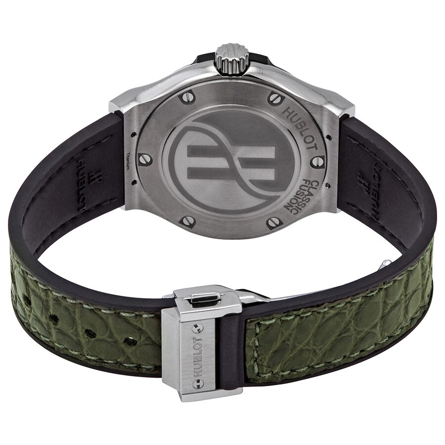 Hublot Classic Fusion Quartz Green Dial Ladies Watch 581.NX