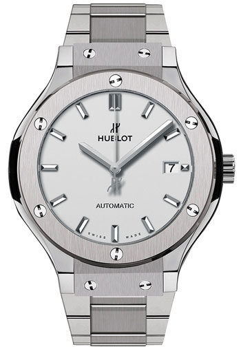 Hublot Classic Fusion Silver Dial Automatic Men's Titanium Watch #565.NX.2611.NX - Watches of America