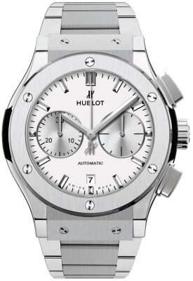 Hublot Classic Fusion Silver Opaline Automatic Men's Chronograph Watch #521.NX.2611.NX - Watches of America