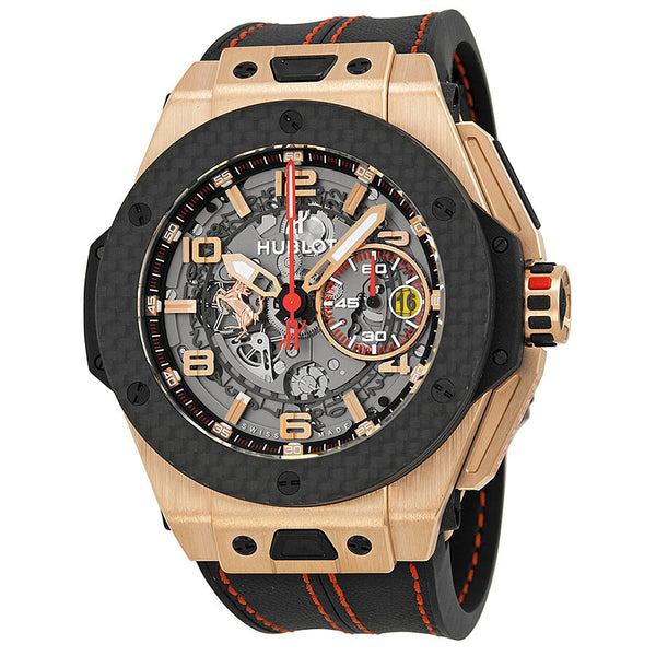 Hublot Ferrari King Automatic Openwork Dial 18kt Rose Gold Men's Watch #401.OQ.0123.VR - Watches of America