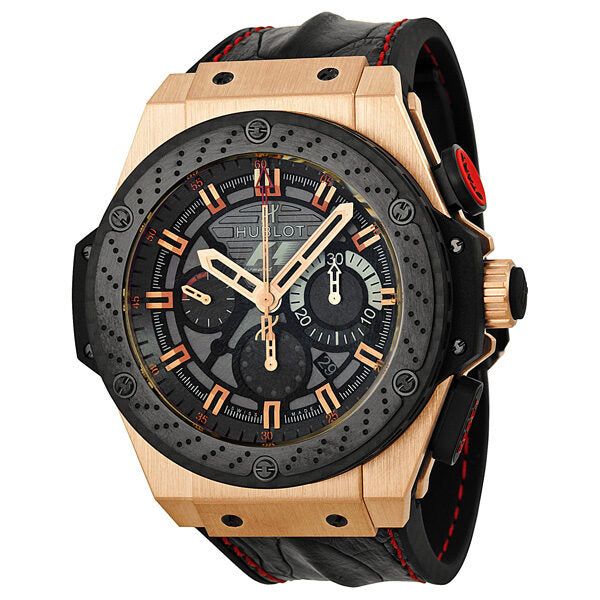 Hublot King Power Automatic  Black Dial 18kt Rose Gold Men's Watch #703.OM.6912.HR.FMC12 - Watches of America