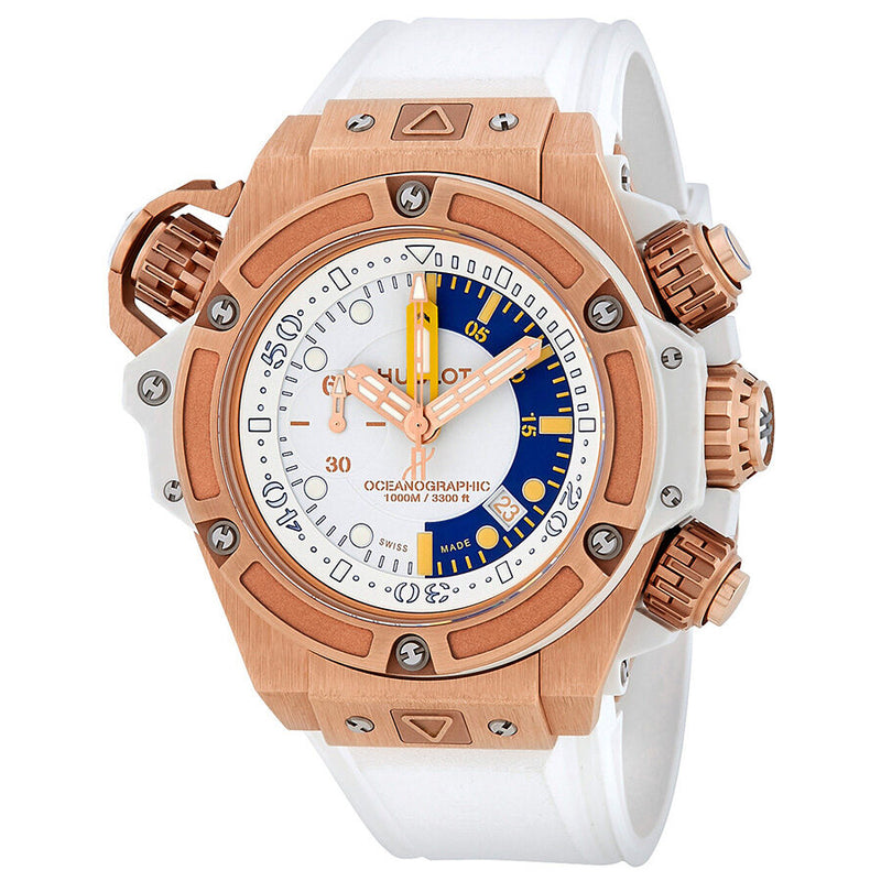 Hublot King Power Oceanographic White Dial Chronograph Men's Watch 732OE2180RW#732.OE.2180.RW - Watches of America