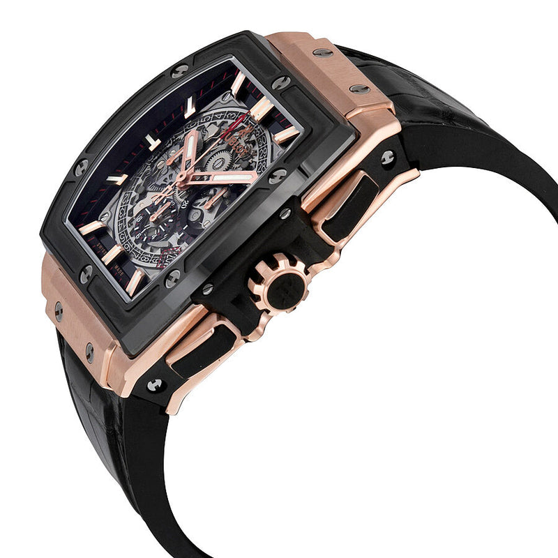 Hublot Spirit Of Big Bang Square Automatic Skeleton Dial Black Rubber Band Men's Watch #601.OM.0183.LR - Watches of America #2