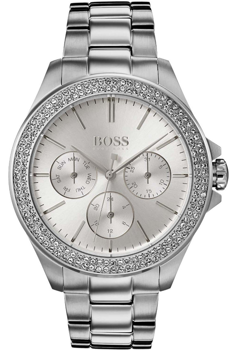 Hugo Boss Crystal Silver Analogue Women's Watch  1502442 - Watches of America