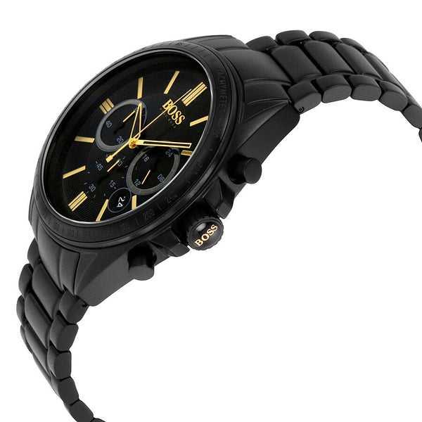 Hugo Boss Chronograph Black Dial Black Ion-plated Men's Watch 1513277 - Watches of America #2