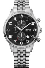 Hugo Boss Chronograph Black Dial Stainless Steel Men's Watch 1512446 - Watches of America