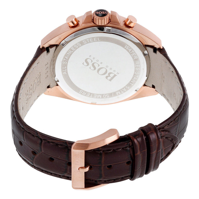 Hugo Boss Driver Cronógrafo Marrón Dial Marrón Cuero Hombre Reloj