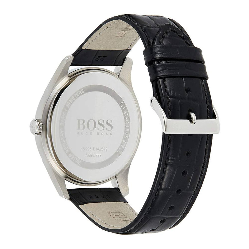 Hugo Boss Ambassador Analog Quartz Black Dial Leather Band Watch HB1513022 - Watches of America #4