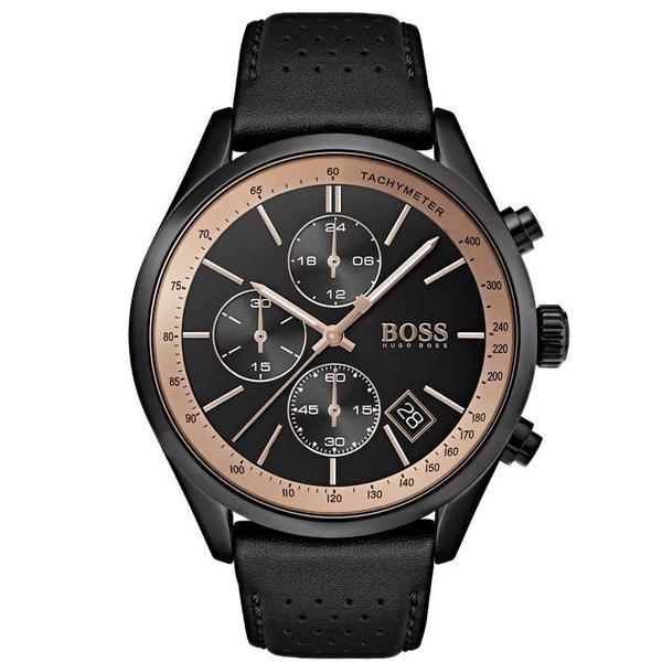 Hugo Boss Grand Prix Chronograph Black Dial Men's Watch  1513550 - Watches of America
