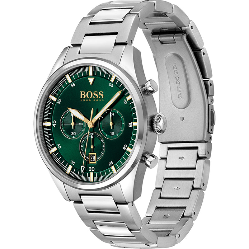 Hugo Boss Pioneer Green Dial Chronograph Men's Watch 1513868 - Watches of America #2