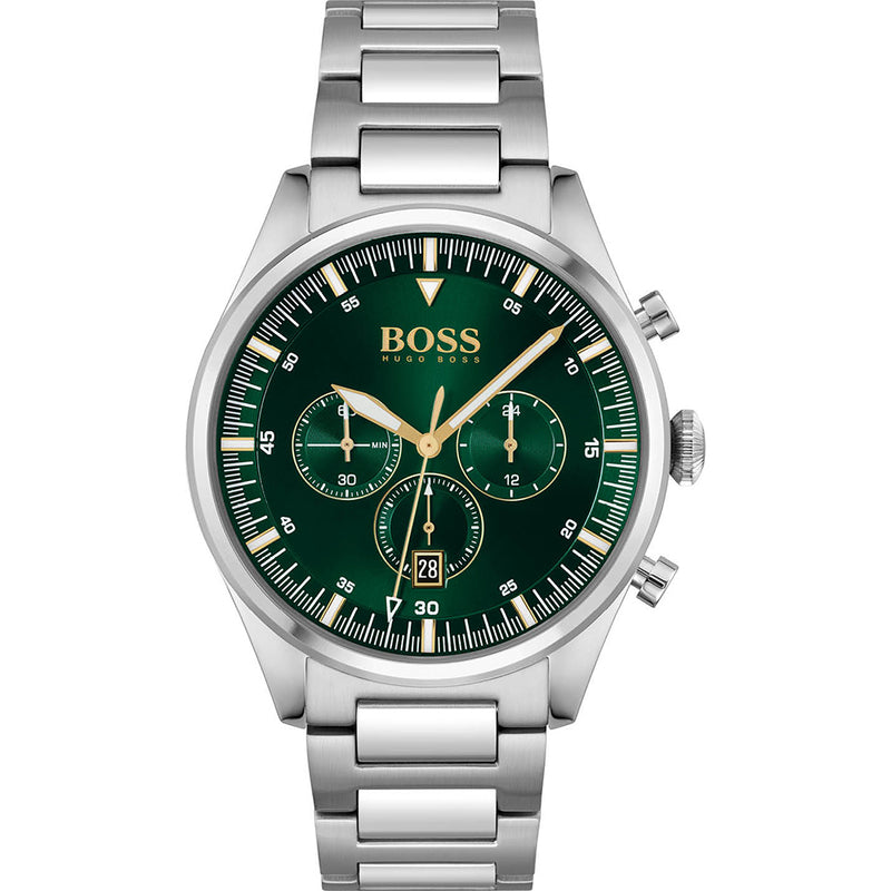 Hugo Boss Pioneer Green Dial Chronograph Men's Watch  1513868 - Watches of America