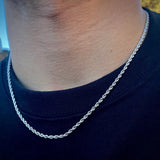 Big Daddy 2.5mm Stainless Steel Silver Rope Chain