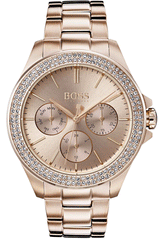Hugo Boss Rose Gold Crystal Analogue Women's Watch  1502443 - Watches of America