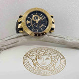 Versace V-Race Black Leather Strap Men's Watch VEBV00119 - Watches of America #2