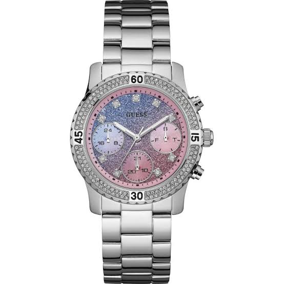 Guess Confetti Silver-Tone Ladies Watch  W0774L1 - Watches of America