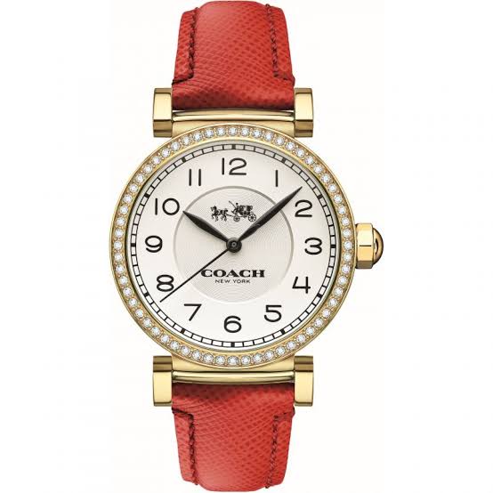 Coach Madison White Dial Red Leather Strap Ladies Watch  14502400 - Watches of America