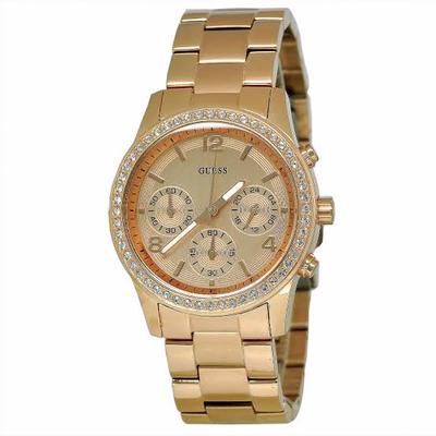 Guess Mini Spectrum Crystal Rose Gold Ladies Watch  W0122L3 - Watches of America