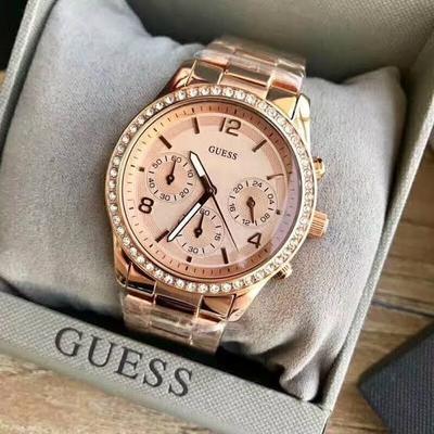 Guess Mini Spectrum Crystal Rose Gold Ladies Watch W0122L3 - Watches of America #4