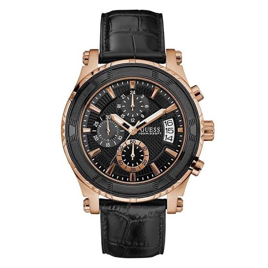 Guess Pinnacle Chronograph Black Dial Men's Watch #W0673G5 - Watches of America