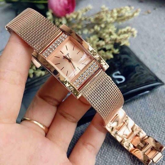 Guess Nouveau Diamond Rose Gold Ladies Watch W0127L3 - Watches of America #3