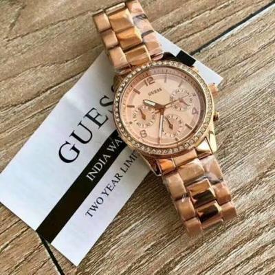 Guess Mini Spectrum Crystal Rose Gold Ladies Watch W0122L3 - Watches of America #5