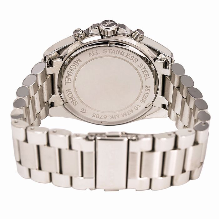 Michael Kors Bradshaw Chronograph Black Dial Silver Unisex Watch MK5705 - Watches of America #3