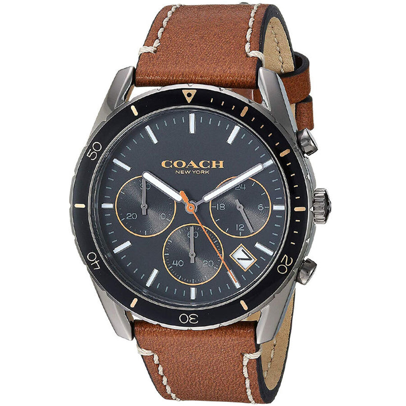 Coach Thompson Brown Leather Strap Men's Watch  14602410 - Watches of America