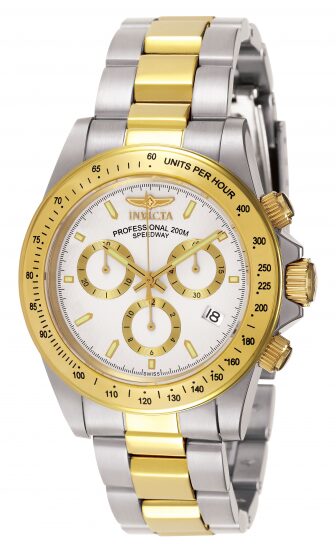 Invicta Speedway Chronograph White Dial Two-tone Men's Watch #7029 - Watches of America