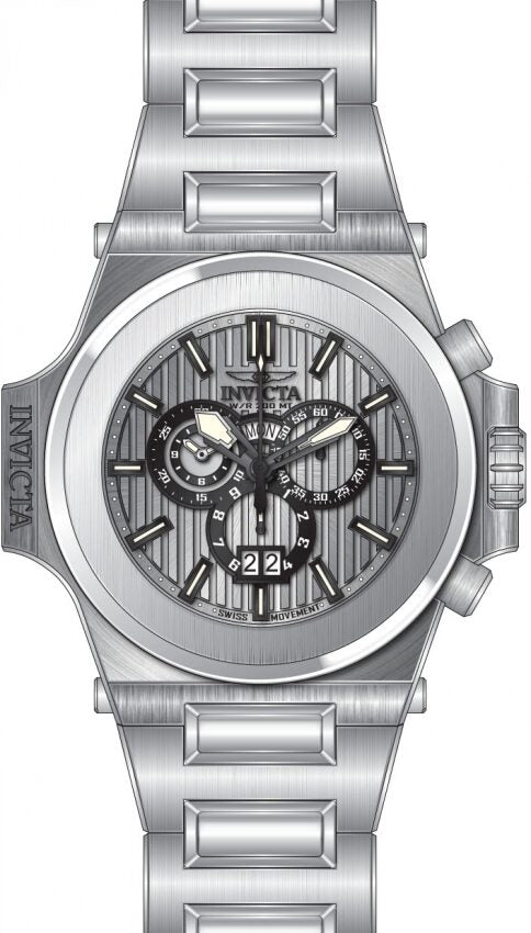 Invicta Akula Chronograph Quartz Silver Dial Men's Watch #31672 - Watches of America