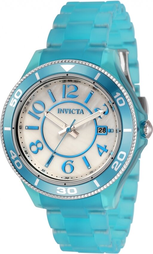 Invicta Anatomic Quartz White Mother of Pearl Dial Ladies Watch #30354 - Watches of America