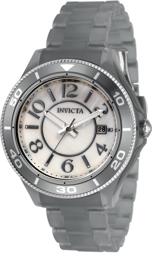 Invicta Anatomic Quartz White Mother of Pearl Dial Ladies Watch #30356 - Watches of America