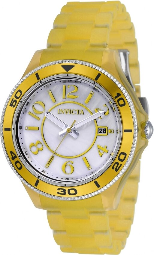 Invicta Anatomic Quartz White Mother of Pearl Dial Ladies Watch #30357 - Watches of America