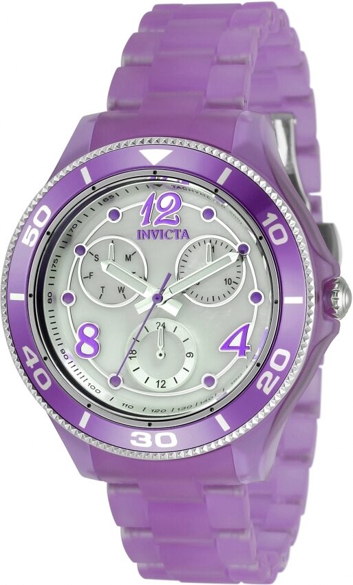 Invicta Anatomic Quartz Silver Oyster Dial Ladies Watch #30371 - Watches of America