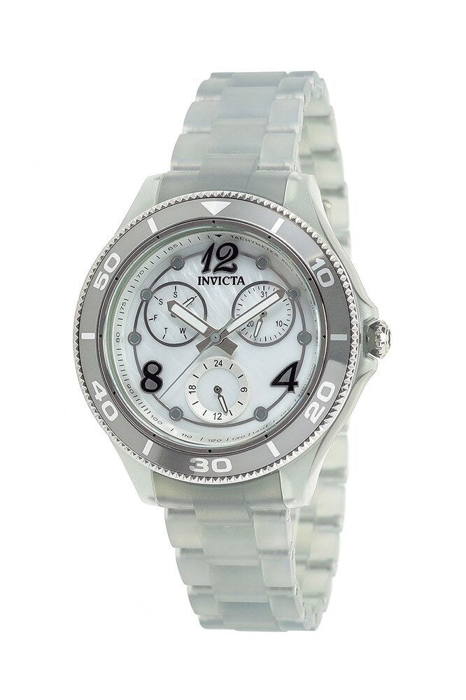 Invicta Anatomic Quartz White Oyster Dial Ladies Watch #30368 - Watches of America