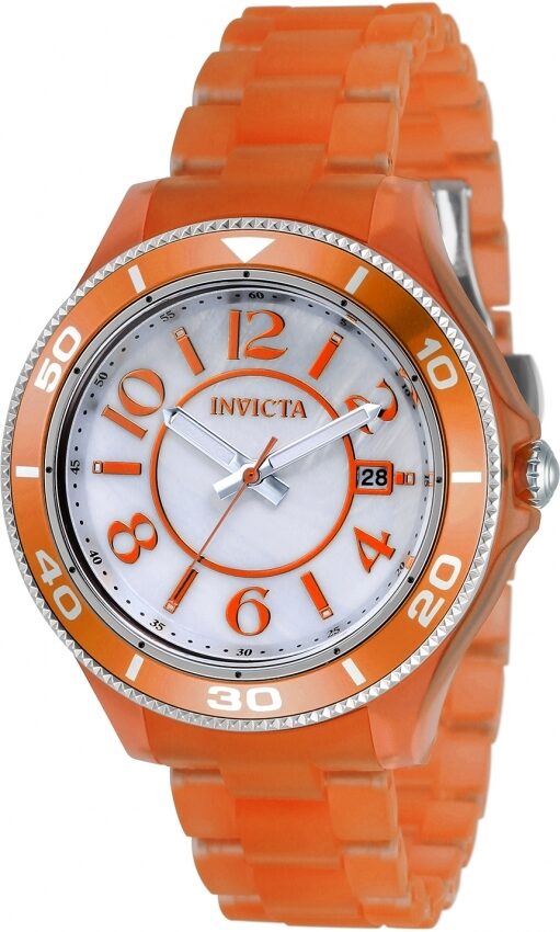 Invicta Anatomic Quartz White Mother of Pearl Dial Ladies Watch #30358 - Watches of America